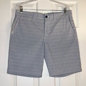 Original Penguin Men’s Slim Fit Blue and White Striped Chino Shorts